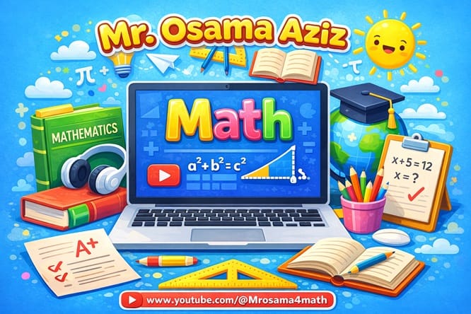 شرح مادة الرياضيات باللغة الإنجليزية | مع قناة مستر اسامة لتبسيط الرياضيات Math